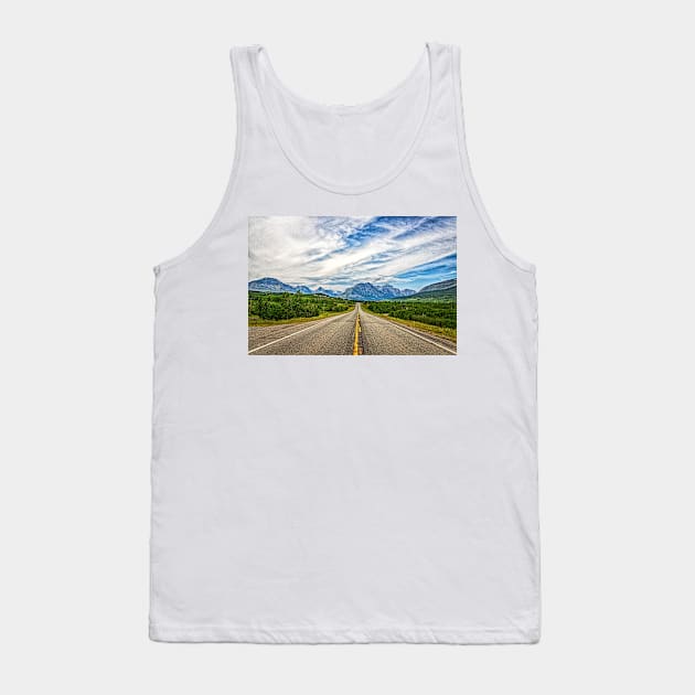 US Highway 89, Babb Montana Tank Top by Gestalt Imagery